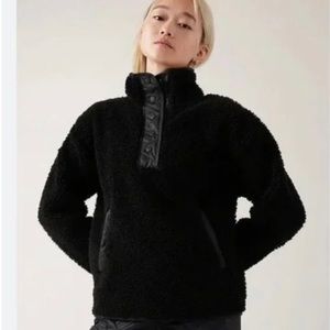 Athleta cozy snap sweatshirt size small